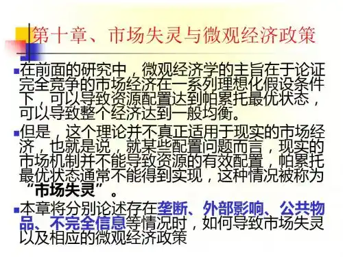 2019-10第十章、市场失灵与微观经济政策-文档资料