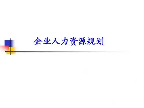 人力资源规划分析