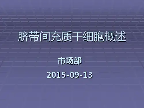 脐带间充质干细胞(9月季度培训课件)