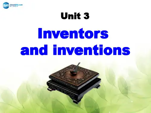 [课件] Unit 3 Inventors and inventions U3P1 Warming up课件 新人教版选修8