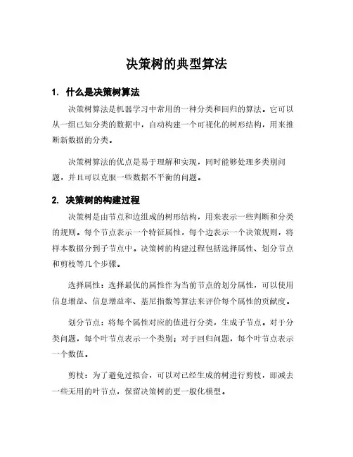 决策树的典型算法