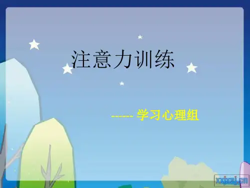 注意力训练(1)