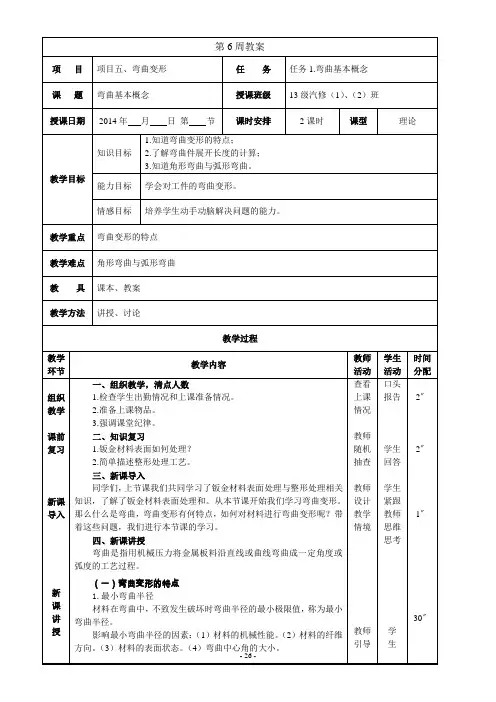 弯曲基本概念