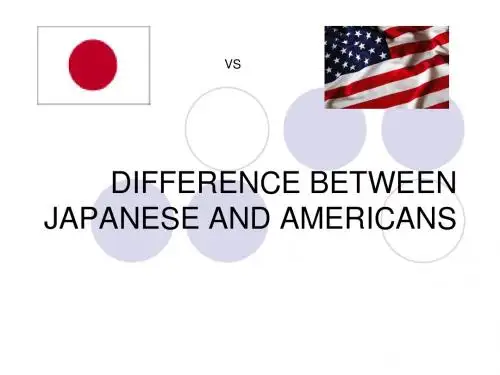 DIFFERENCE BETWEEN JAPANESE AND AMERICAN...