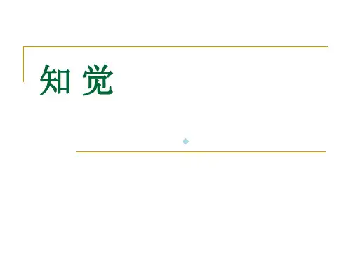 公共心理学课件知觉
