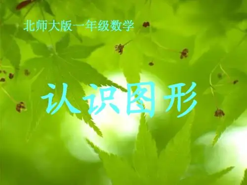 一年级数学认识图形课件2