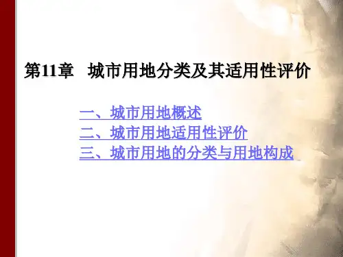 第11章 城市用地分类及其适用性评价