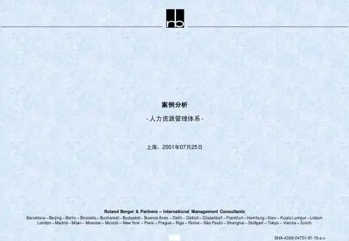 罗兰贝格HRM体系